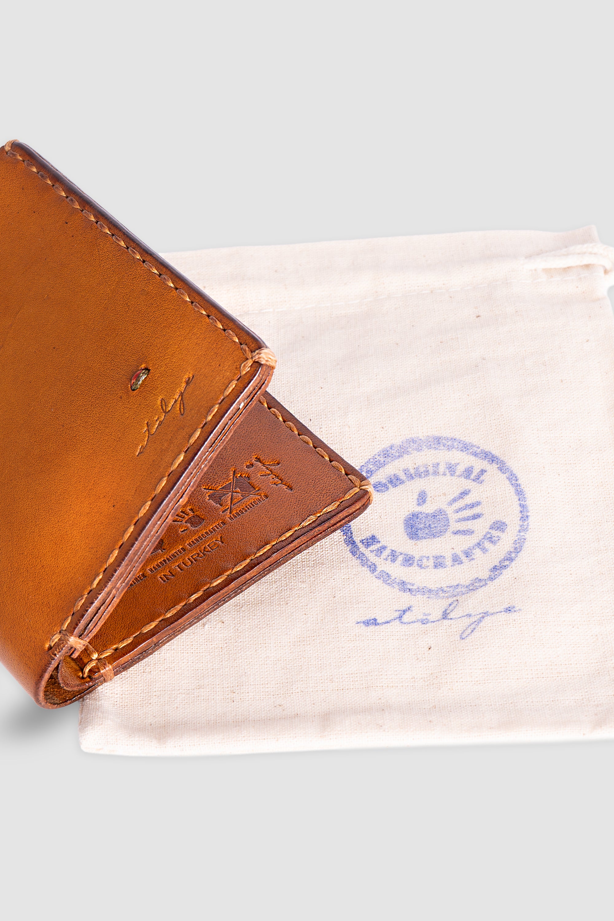 Dikey Erkek Deri Cüzdan - Dolomit