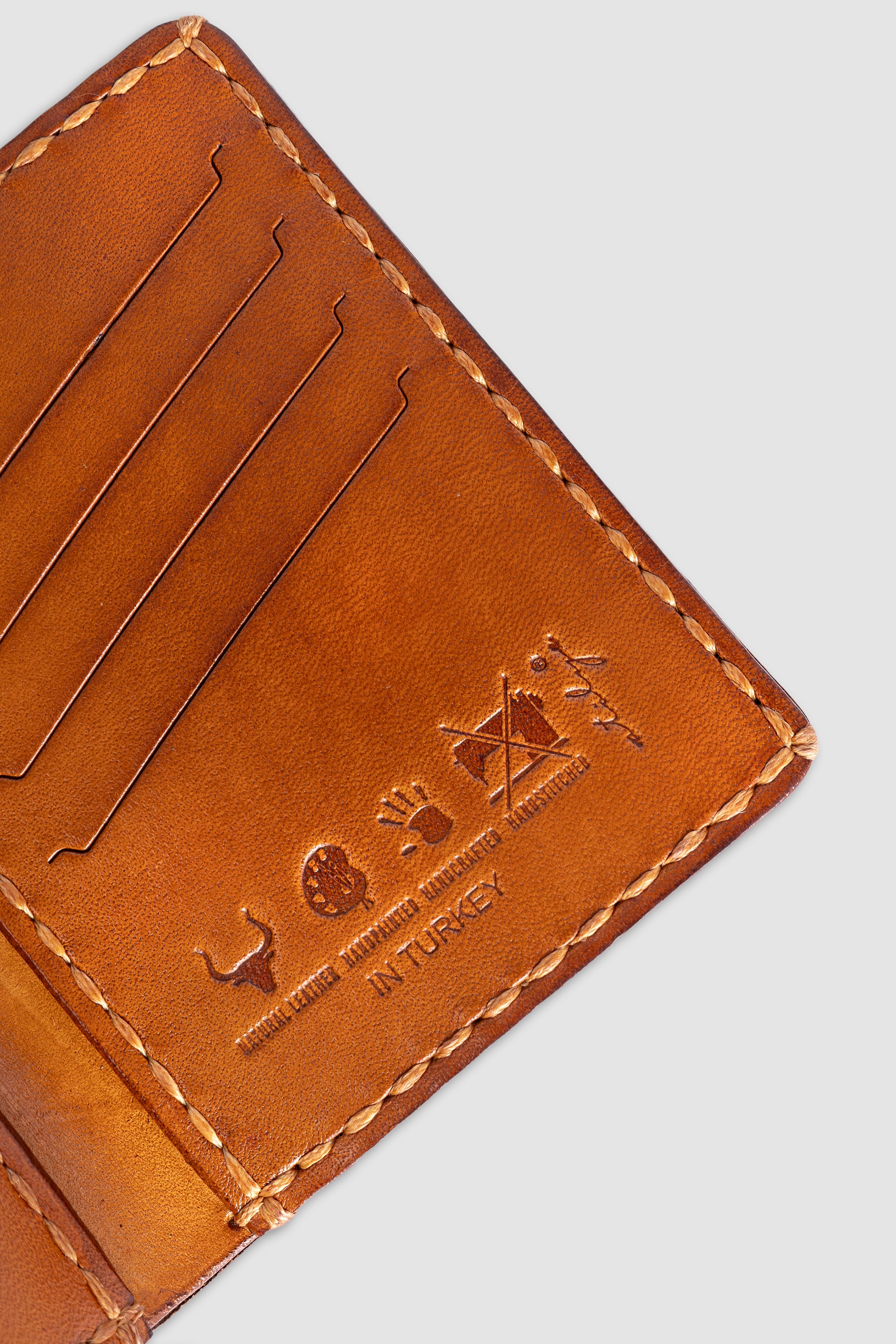 Dikey Erkek Deri Cüzdan - Dolomit